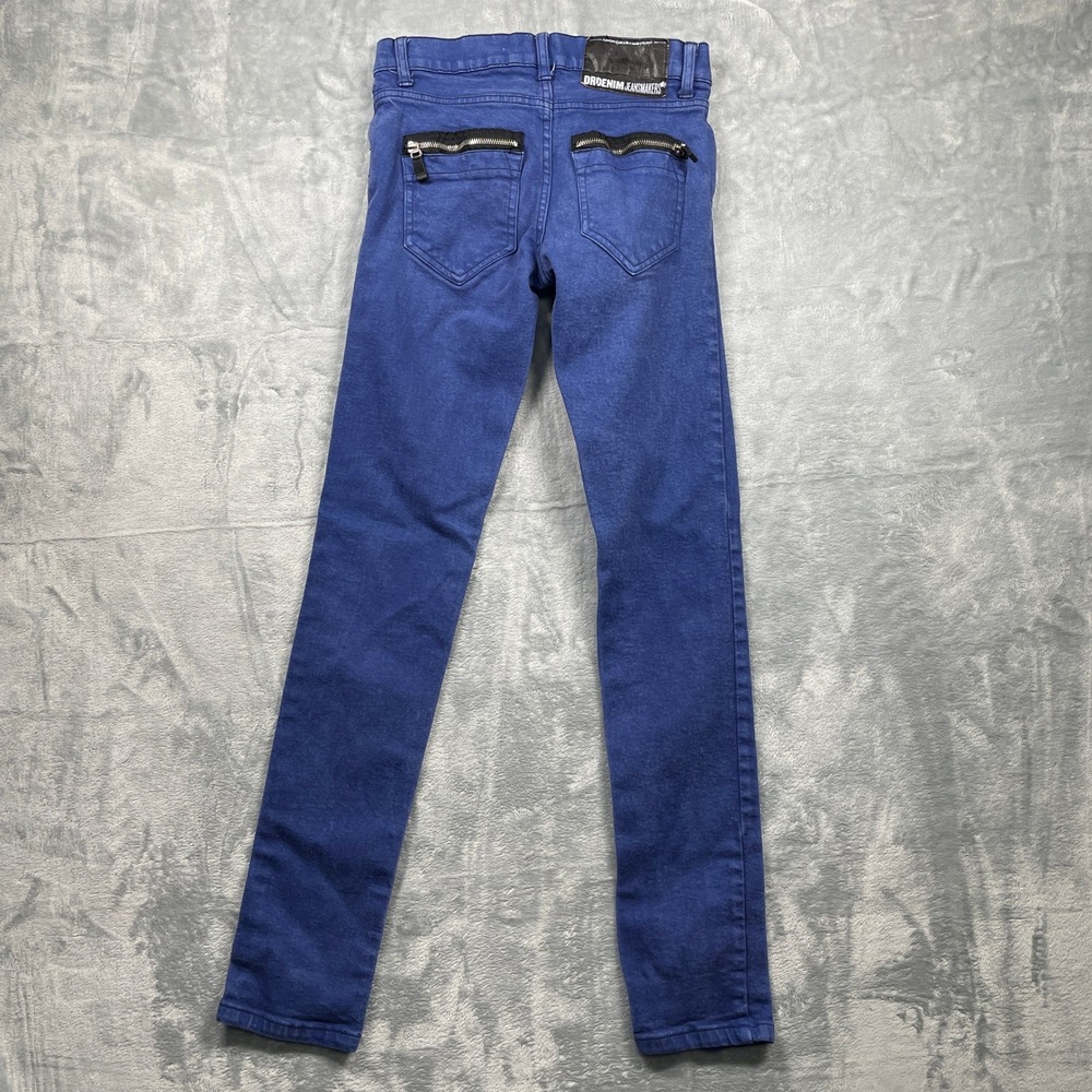 DR DENIM JEANSMAKERS Women Juniors Blue Skinny Jeans Size 26x32 Zip Pockets‎